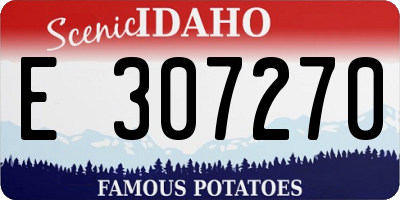 ID license plate E307270