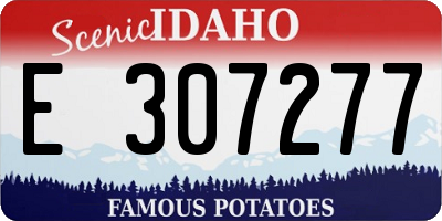 ID license plate E307277