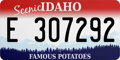 ID license plate E307292