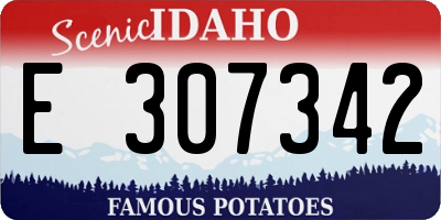 ID license plate E307342