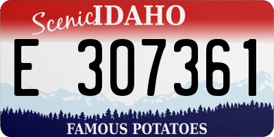 ID license plate E307361