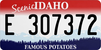 ID license plate E307372