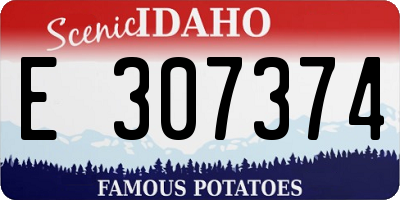 ID license plate E307374