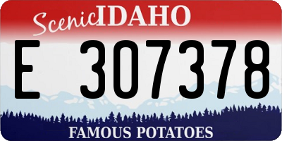 ID license plate E307378