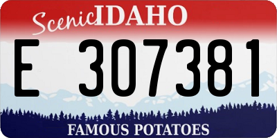 ID license plate E307381