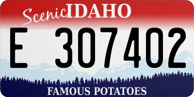 ID license plate E307402