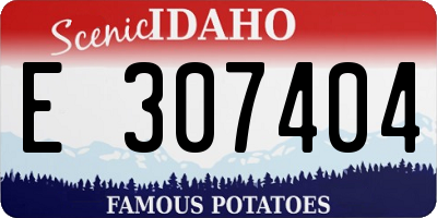 ID license plate E307404