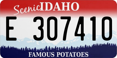 ID license plate E307410