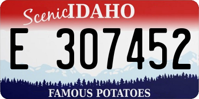 ID license plate E307452