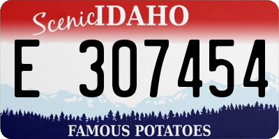 ID license plate E307454
