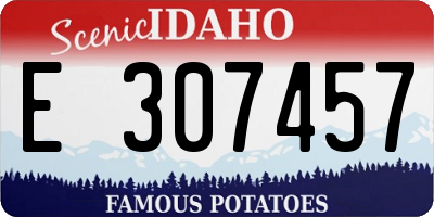 ID license plate E307457