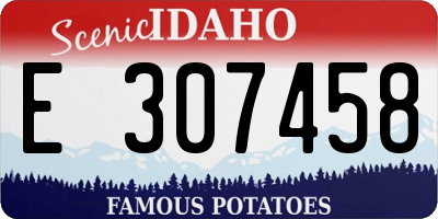 ID license plate E307458