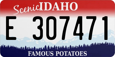 ID license plate E307471