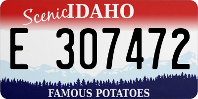 ID license plate E307472