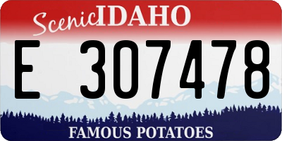 ID license plate E307478