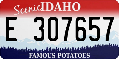 ID license plate E307657