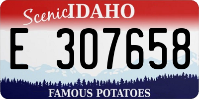 ID license plate E307658