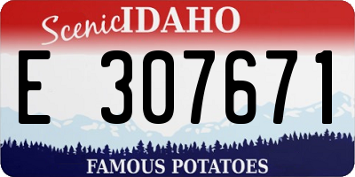 ID license plate E307671