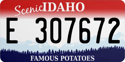 ID license plate E307672