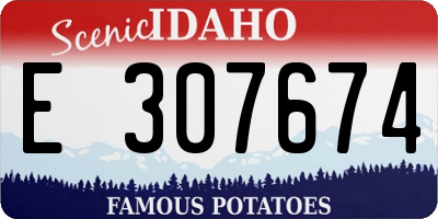 ID license plate E307674