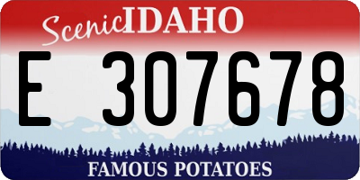 ID license plate E307678