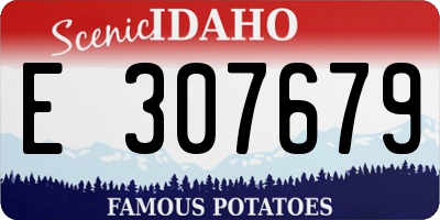ID license plate E307679