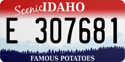 ID license plate E307681