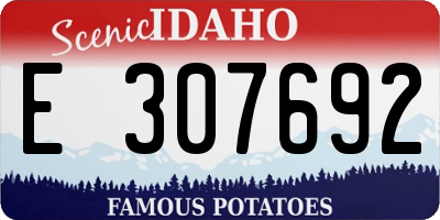ID license plate E307692