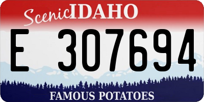 ID license plate E307694