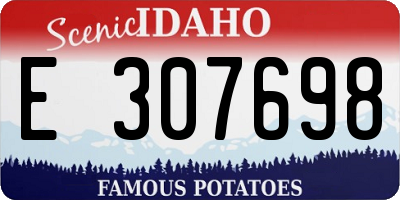 ID license plate E307698