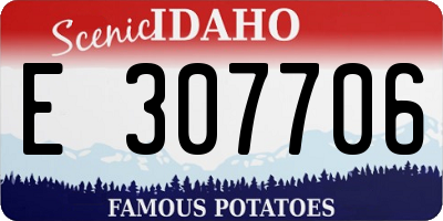ID license plate E307706