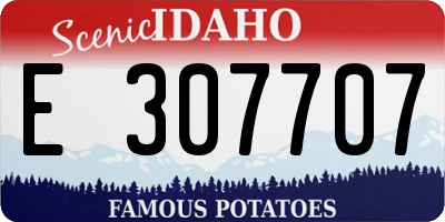ID license plate E307707