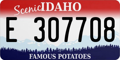 ID license plate E307708