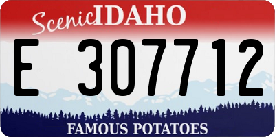 ID license plate E307712