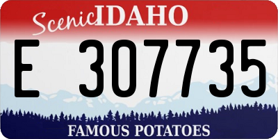 ID license plate E307735