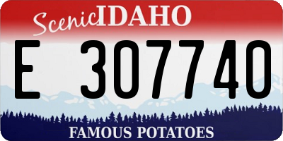 ID license plate E307740
