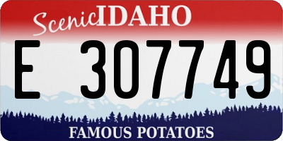 ID license plate E307749