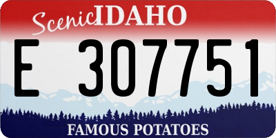 ID license plate E307751