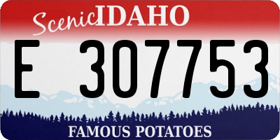ID license plate E307753