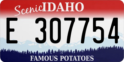 ID license plate E307754