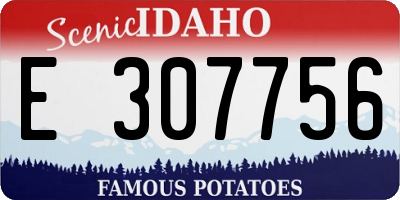 ID license plate E307756