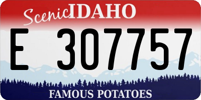 ID license plate E307757