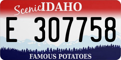 ID license plate E307758