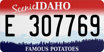 ID license plate E307769