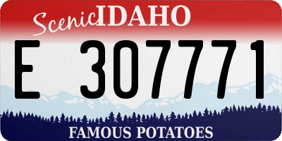 ID license plate E307771