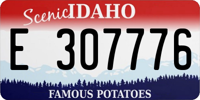 ID license plate E307776