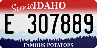 ID license plate E307889