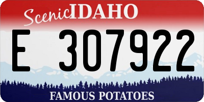 ID license plate E307922