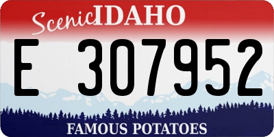 ID license plate E307952