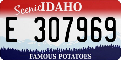 ID license plate E307969